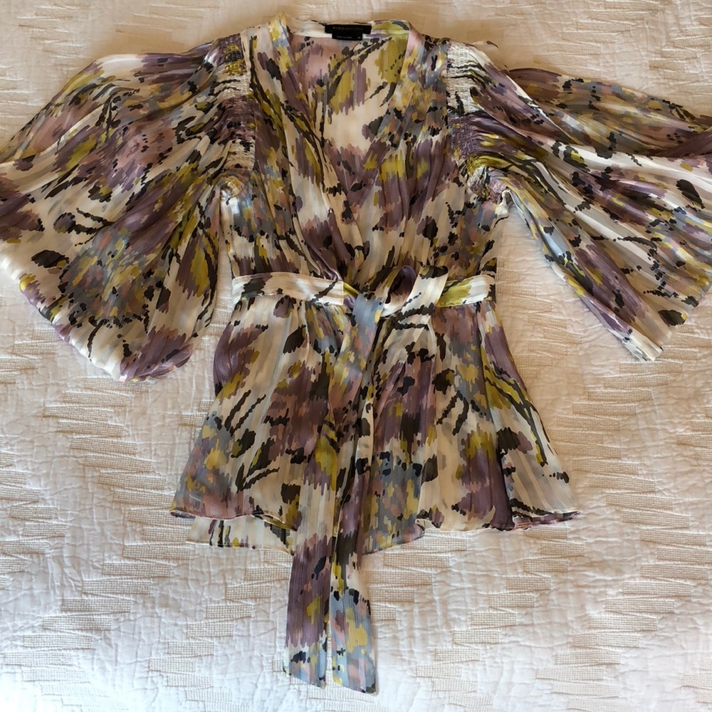 BCBGMaxAzria cold shoulder blouse